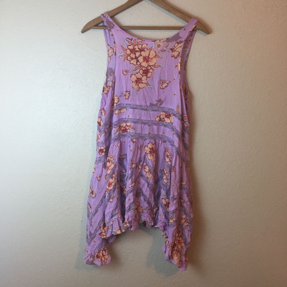 Free People Intimately Floral Lace Trim Handkerchief Tank - Picture 2 of 4